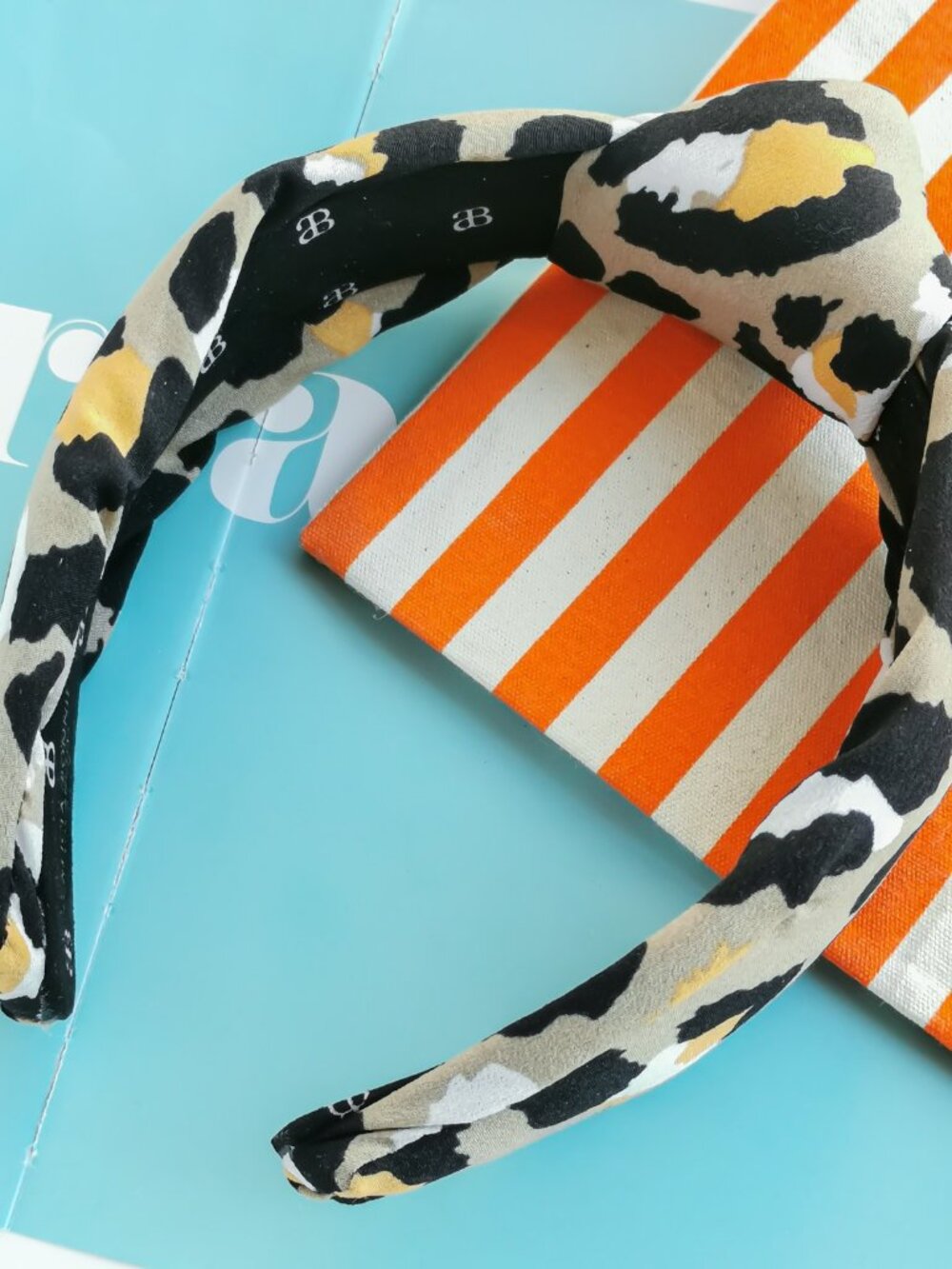Alicia Bonnie Padded Headband Leopard Print Knotted Wide Fashion Hair Hoop
